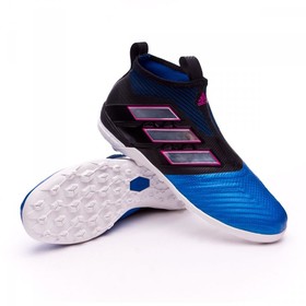 Детские сороконожки ACE Tango 17+ Purecontrol TF Black/White/Blue #grai.com.ua