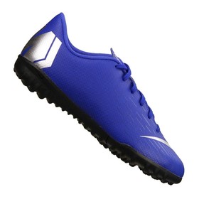 Детские сороконожки Nike Mercurial VaporX XII Academy TF Blue/Silver #grai.com.ua