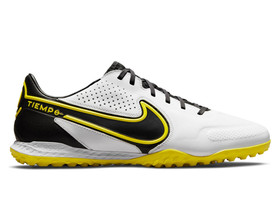 Сороконожки Nike Tiempo Legend 9 Pro TF White/Black/Yellow #grai.com.ua