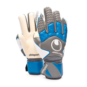 Вратарские перчатки Uhlsport Absolutgrip Tight Half Negative Anthracite/Cyan/White #grai.com.ua