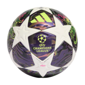 Футбольний м'яч Adidas UEFA Champions League 25/26 Final PRO White/Dark Purple/Solar Yellow/Shock Pink