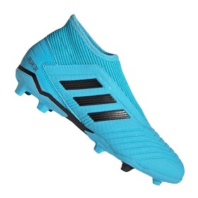 Детские бутсы adidas Predator 19.3 FG/AG Laceless Bright Cyan/Black #grai.com.ua