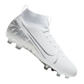 Детские бутсы Nike Mercurial Superfly VII Academy MG White/Silver #grai.com.ua