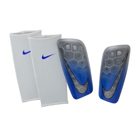 Футбольные щитки Nike Mercurial Lite Gray/Blue #grai.com.ua