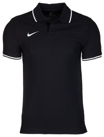 Футболка поло хлопок Nike Club 19 Black/White #grai.com.ua