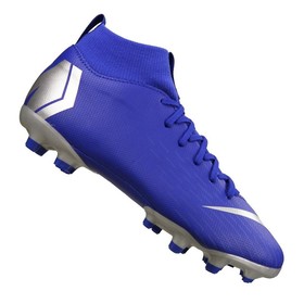 Детские бутсы Nike Mercurial Superfly VI Academy MG Blue/Silver #grai.com.ua