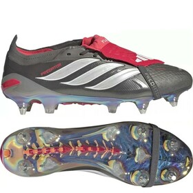 Бутси Adidas Predator 26 Elite FT SG Iron Metallic/Zero Metallic/Lucid Red