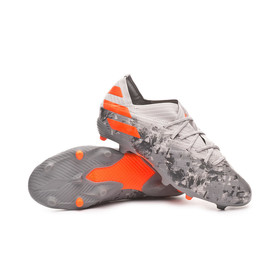 Детские бутсы adidas Nemeziz 19.1 FG/AG Grey two/Solar orange/Chalk white #grai.com.ua