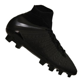 Детские бутсы Nike Hypervenom III Elite DF FG Black #grai.com.ua