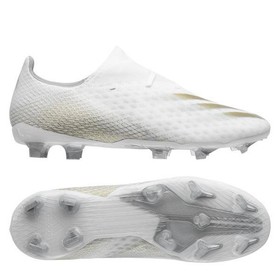 Бутсы adidas X Ghosted.2 FG/AG White/Metallic Gold/Silver Metallic #grai.com.ua