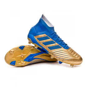 Бутсы adidas Predator 19.1 FG/AG Gold/Blue/White #grai.com.ua