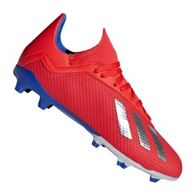 Детские бутсы adidas X 18.3 FG Red/Silver/Blue #grai.com.ua
