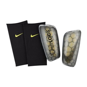 Футбольные щитки Nike Mercurial Flylite Superlock Gray/Yellow/Black #grai.com.ua