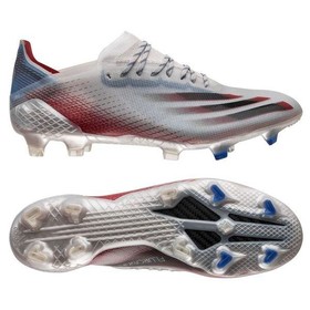 Бутсы adidas X Ghosted.1 FG/AG Silver Metallic/Core Black/Scarlet #grai.com.ua