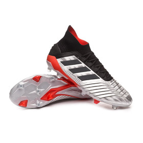 Бутсы adidas Predator 19.1 FG/AG Silver/Black/Red #grai.com.ua