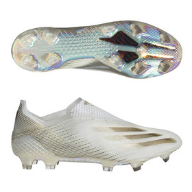 Бутсы adidas X Ghosted+ FG White/Black/Gold #grai.com.ua