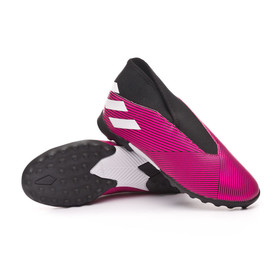 Детские сороконожки adidas Nemeziz 19.3 Laceless TF Shock Pink/White/Core Black #grai.com.ua