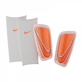 Футбольные щитки Nike Mercurial Lite White/Orange Футбольные щитки Nike Mercurial Lite White/Orange