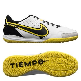 Футзалки Nike Tiempo Legend 9 Academy IN White/Black/Yellow #grai.com.ua
