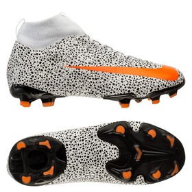 Детские бутсы Nike Mercurial Superfly VII Academy CR7 Safari MG White/Black/Total Orange #grai.com.ua
