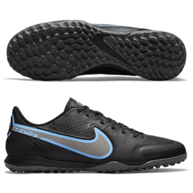 Сороконожки Nike Tiempo Legend 9 Academy TF Black/Iron Grey/University Blue #grai.com.ua